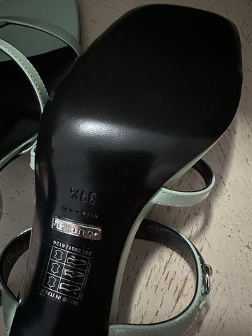 Gucci Women Leather Sandal Shoes Pasific Green 9.5 US/39.5 Eu New 776643