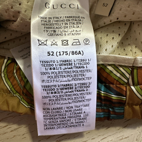 Gucci Mens Drawstring Short Pants Green/Camel/Multi 36 US/52 Eu New $1500