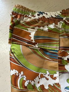 Gucci Mens Drawstring Short Pants Green/Camel/Multi 36 US/52 Eu New $1500