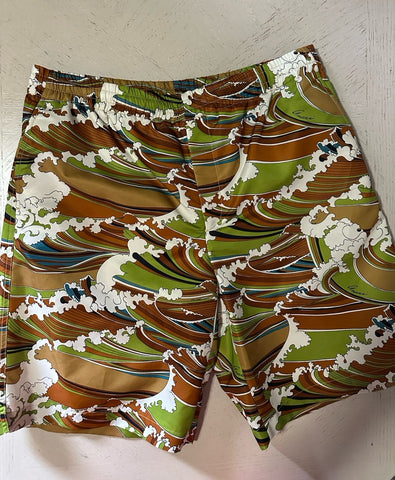 Gucci Mens Drawstring Short Pants Green/Camel/Multi 36 US/52 Eu New $1500