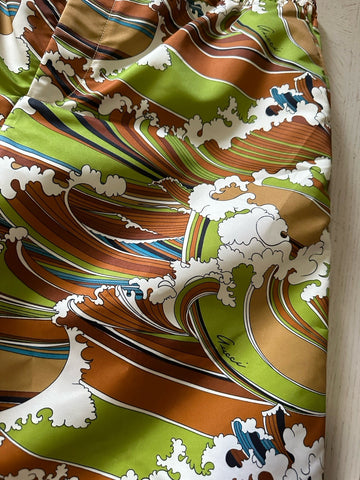 Gucci Mens Drawstring Short Pants Green/Camel/Multi 36 US/52 Eu New $1500