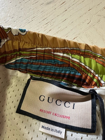 Gucci Mens Drawstring Short Pants Green/Camel/Multi 36 US/52 Eu New $1500