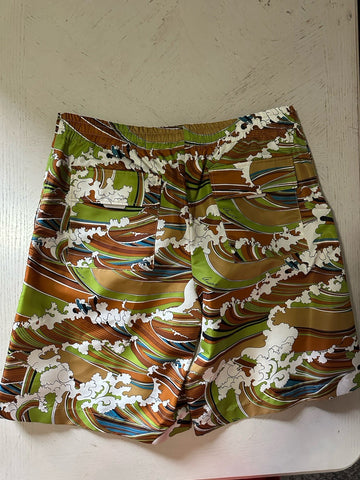 New $3100 Gucci Men Gucci Print Short/Shirt Suit Sets Green/Multi 42 Eu/52 US