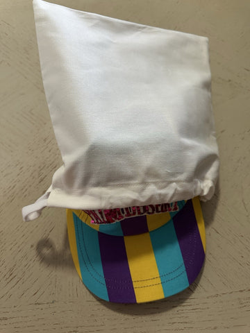 Gucci Men Baseball Cap Gucci Logo hat Yellow/Blue/Purple Size L New 751544