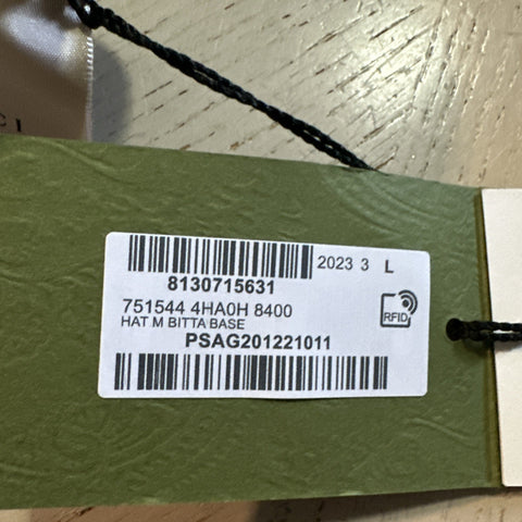 Gucci Men Baseball Cap Gucci Logo hat Yellow/Blue/Purple Size L New 751544