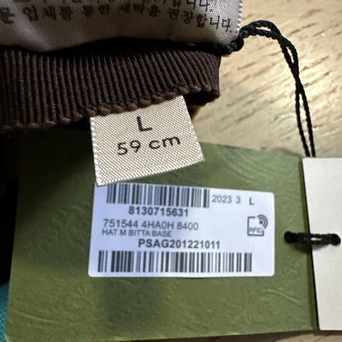 Gucci Men Baseball Cap Gucci Logo hat Yellow/Blue/Purple Size L New 751544