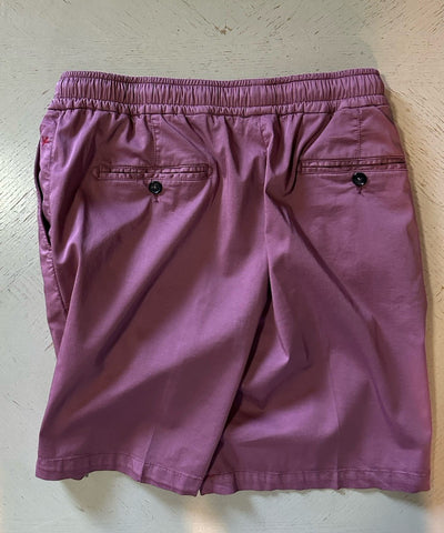 Isaia  Mens Drawstring Short Pants Purple Size 34 US/50 Eu New $675
