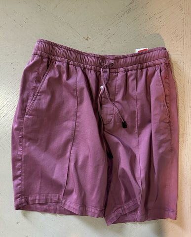 Isaia  Mens Drawstring Short Pants Purple Size 34 US/50 Eu New $675