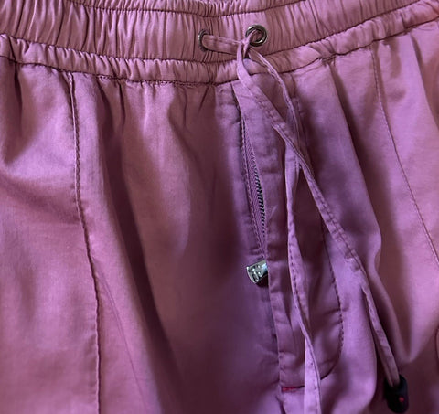 Isaia  Mens Drawstring Short Pants Purple Size 34 US/50 Eu New $675