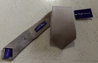 New $235 Ralph Lauren Purple Label Cashmere/Silk Tie Color Taupe Italy