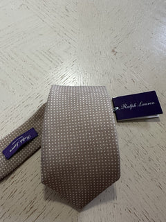 New $235 Ralph Lauren Purple Label Cashmere/Silk Tie Color Taupe Italy