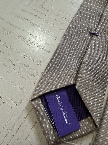 New $235 Ralph Lauren Purple Label Cashmere/Silk Tie Color Taupe Italy