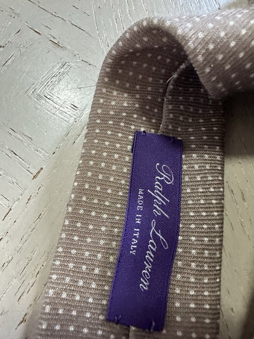 New $235 Ralph Lauren Purple Label Cashmere/Silk Tie Color Taupe Italy