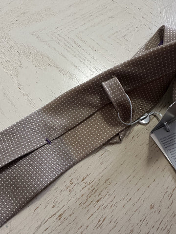 New $235 Ralph Lauren Purple Label Cashmere/Silk Tie Color Taupe Italy