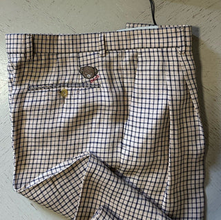 Gucci Men’s Linen Dress Pants Beige/Blue 38 US/54 Eu New $1350
