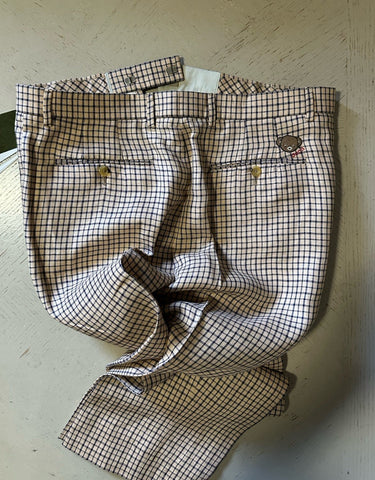 Gucci Men’s Linen Dress Pants Beige/Blue 38 US/54 Eu New $1350