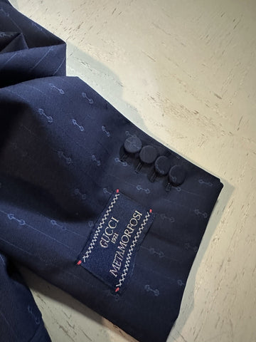 Gucci Men Double Breasted Sport Coat Jacket Blazer Navy 38 US/48 Eu New $3400
