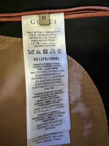 Gucci Men Stretch Velvet Sport Coat Blazer Jacket  Brown 42R US/52R Eu New $3600