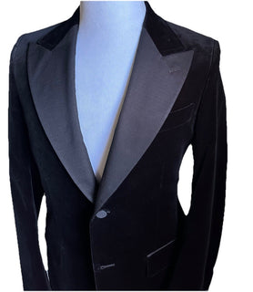 Gucci Men Stretch Velvet Sport Coat Blazer Jacket  Black 38 US/48 Eu New $3600