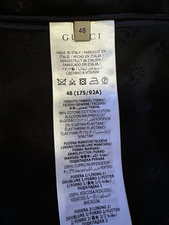 Gucci Men Stretch Velvet Sport Coat Blazer Jacket  Black 38 US/48 Eu New $3600