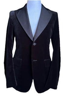 Gucci Men Stretch Velvet Sport Coat Blazer Jacket  Black 38 US/48 Eu New $3600