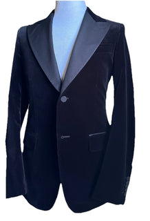 Gucci Men Stretch Velvet Sport Coat Blazer Jacket  Black 38 US/48 Eu New $3600