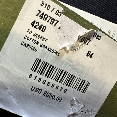 Gucci Men Double Breasted Jacket Blazer Caspian/Blue 44 US/54 Eu New $4100