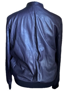 NWT $5700 Giorgio Armani Men’s Leather Jacket Blazer DK Purple 38 US/48 Eu Italy