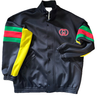 NWT $3200 Gucci Men's GG Track Jacket Black/Multicolor Size XL