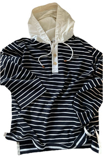 NWT $1980 Gucci Men's Striped Jersey Sweatshirt Pullover Navy M