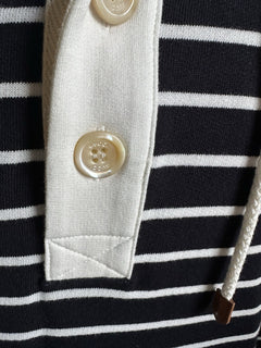 NWT $1980 Gucci Men's Striped Jersey Sweatshirt Pullover Navy M
