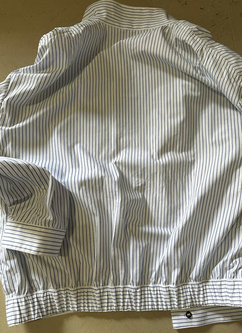 NWT $2395 Giorgio Armani Men Jacket Blazer White/Blue Striped 42 US/52 Eu