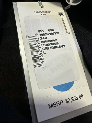 Ralph Lauren Purple Label Men Shadow Plaid Shirt Jacket Size L New $2995 Italy