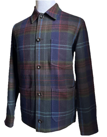 Ralph Lauren Purple Label Men Shadow Plaid Shirt Jacket Size L New $2995 Italy