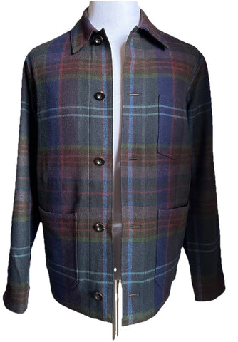 Ralph Lauren Purple Label Men Shadow Plaid Shirt Jacket Size L New $2995 Italy