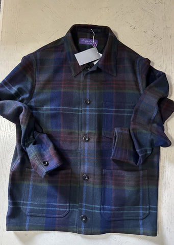 Ralph Lauren Purple Label Men Shadow Plaid Shirt Jacket Size L New $2995 Italy