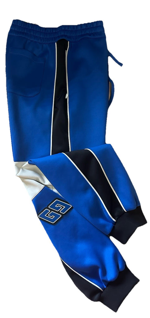 New $2200 Gucci Men Drawstring Track Pants Blue/White Size M