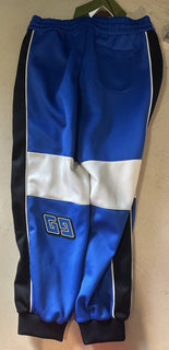 New $2200 Gucci Men Drawstring Track Pants Blue/White Size M