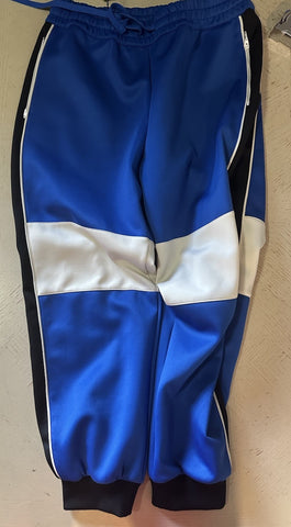 New $2200 Gucci Men Drawstring Track Pants Blue/White Size M