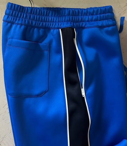 New $2200 Gucci Men Drawstring Track Pants Blue/White Size M