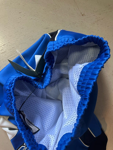 New $2200 Gucci Men Drawstring Track Pants Blue/White Size M