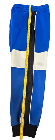 New $2200 Gucci Men Drawstring Track Pants Blue/White Size M