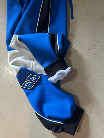 New $2200 Gucci Men Drawstring Track Pants Blue/White Size M