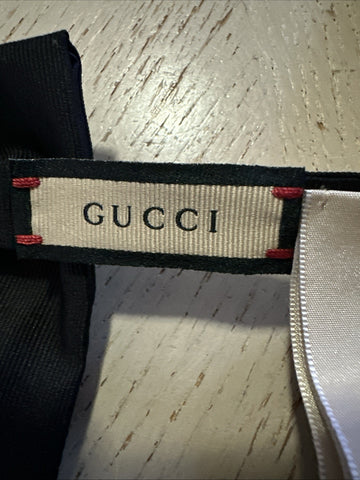 New Gucci Silk Bow Tie Black Made in Italy