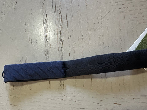 New Gucci Silk GG Print Skinny Bow Tie Blue Made in Italy