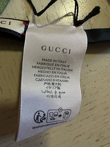 New Gucci Silk GG Print Skinny Bow Tie Blue Made in Italy