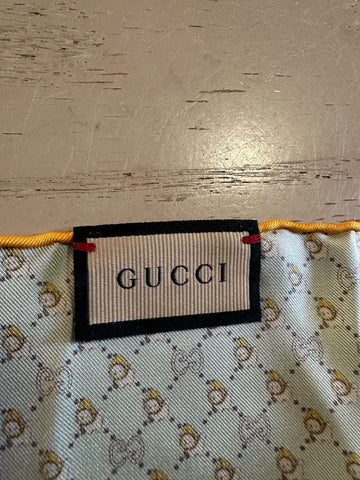Gucci Silk GG Monogram Pocket Square Green One Size