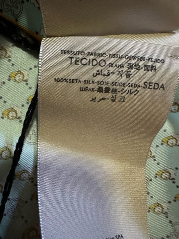 Gucci Silk GG Monogram Pocket Square Green One Size