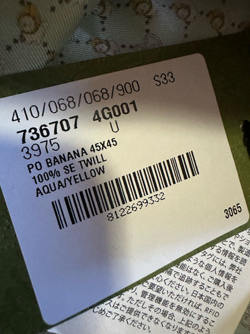 Gucci Silk GG Monogram Pocket Square Green One Size