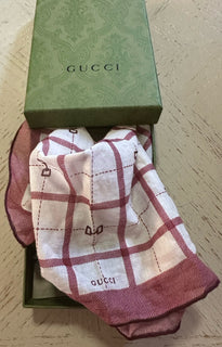 Gucci  Pocket Square White/Red One Size